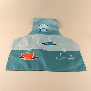 Good sale home kitchen polyester cooking apron wholesale