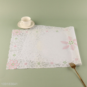 Top selling rectangle hollow place mat dinner mat wholesale