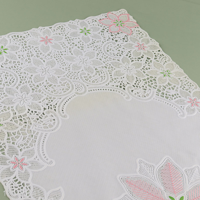 Top selling rectangle hollow place mat dinner mat wholesale