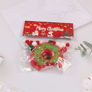 New Arrival Christmas Donut Squishies Stress Ball Stress Relief Squeeze Toy
