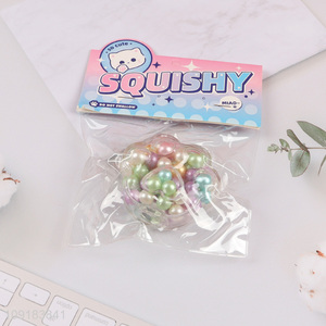 High Quality Colorful Beads <em>Cat</em> Paw Fidget Sensory <em>Toy</em> Squishy Ball