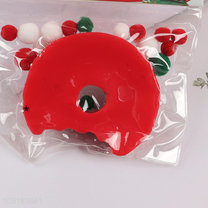 New Arrival Christmas Donut Squishies Stress Ball Stress Relief Squeeze Toy