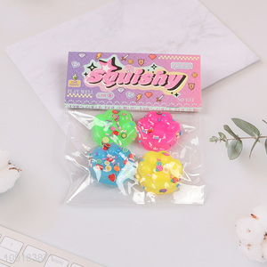 Factory Supply 4PCS Squeeze Toys Artificial Food Soft Squishy Toys