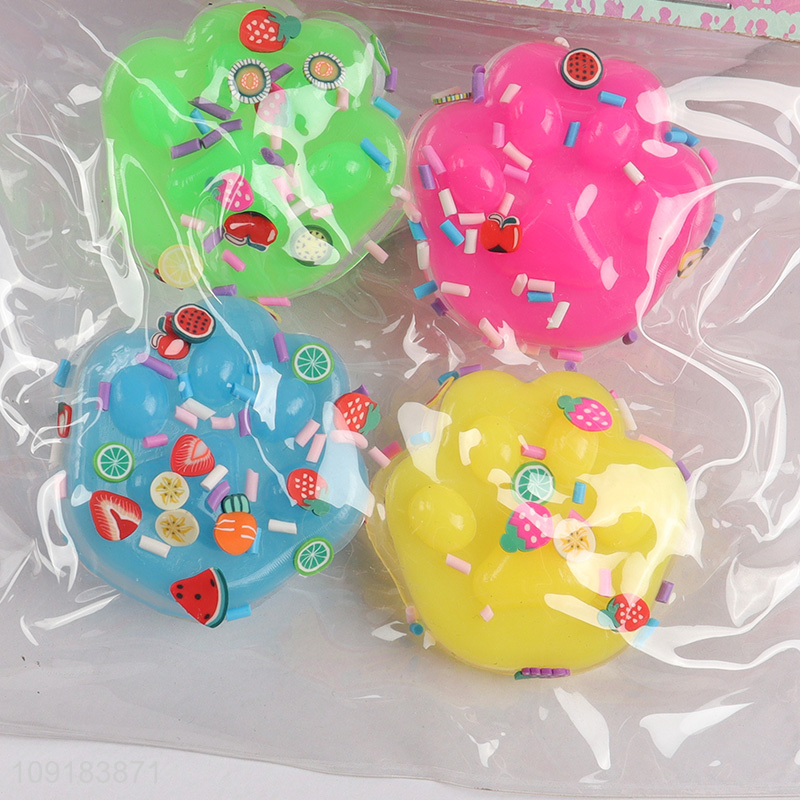 Factory Supply 4PCS Squeeze Toys Artificial Food Soft Squishy Toys