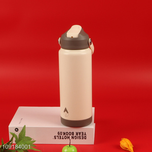 High Quality Stainless Steel Insulated Water Bottle with Straw & Carry Handle