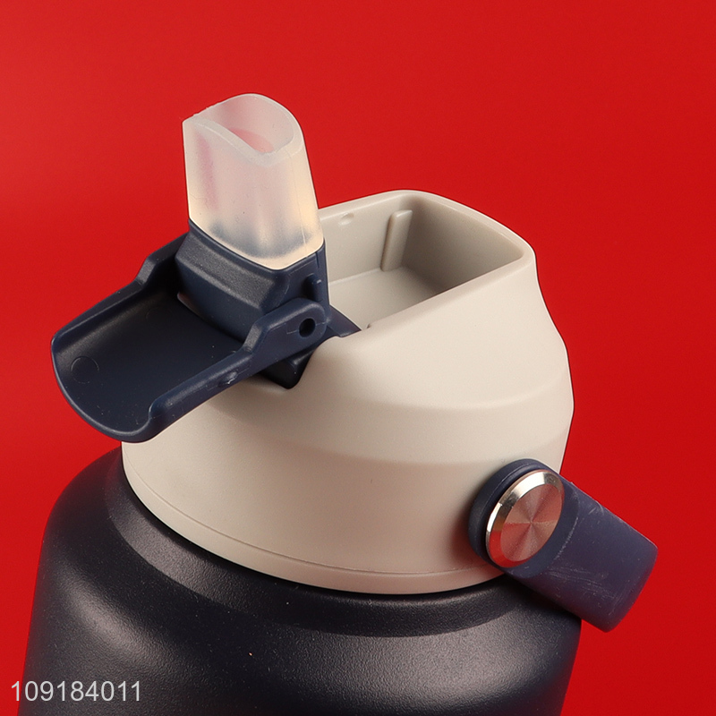 Factory Price Stainless Steel Vacuum Insulated Water Bottle with Straw & Handle