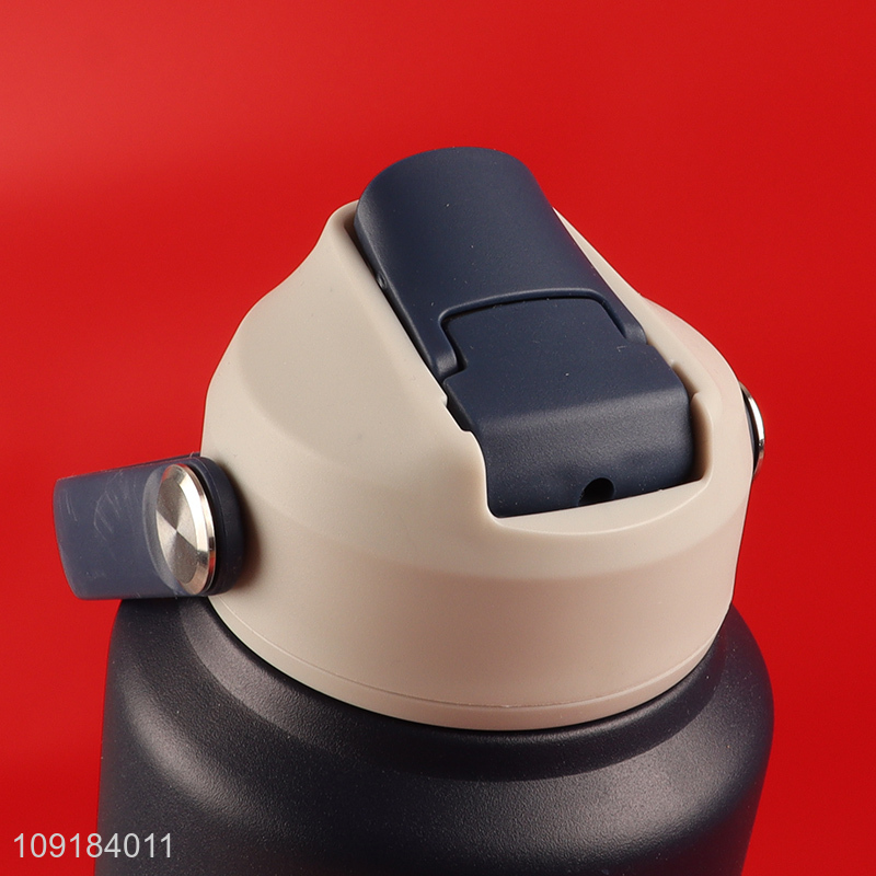 Factory Price Stainless Steel Vacuum Insulated Water Bottle with Straw & Handle