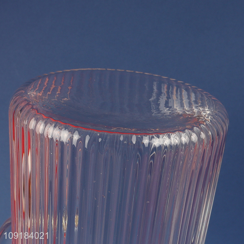 Wholesale High Borosilicate Glass Water Jug Glass Water Pitcher with Handle