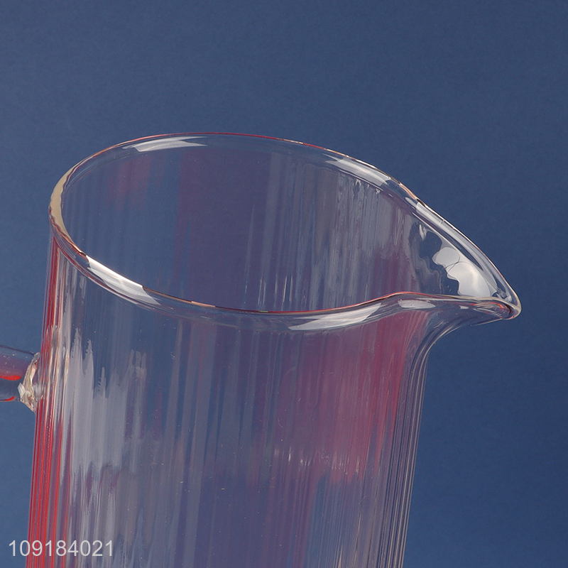 Wholesale High Borosilicate Glass Water Jug Glass Water Pitcher with Handle