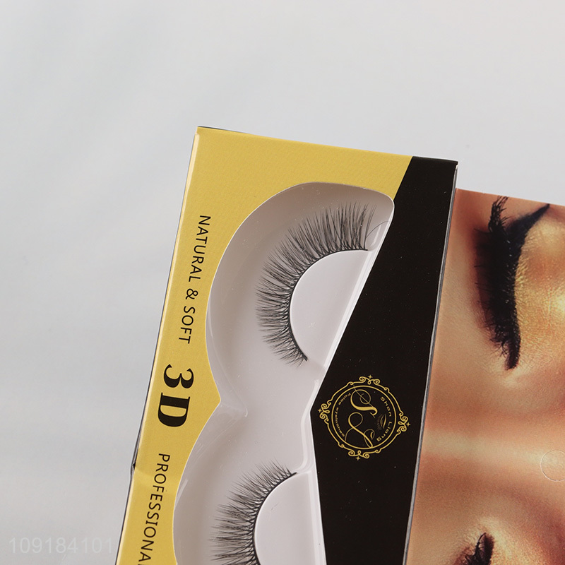 Hot selling women natural 3d false eyelash wholesale