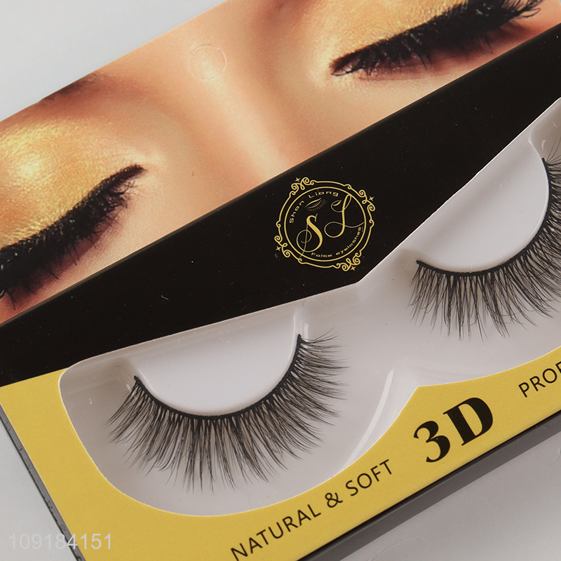 Top products girls makeup natural soft 3d false eyelash for sale