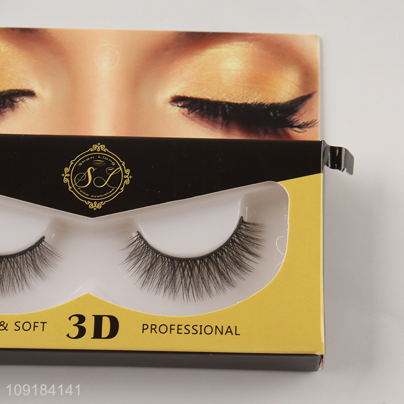 China supplier natural soft 3d false eyelash for women