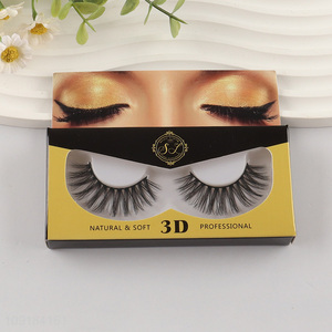 Top selling women natural soft 3d false eyelash wholesale