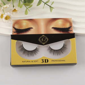 Top products girls makeup natural soft 3d false eyelash for sale