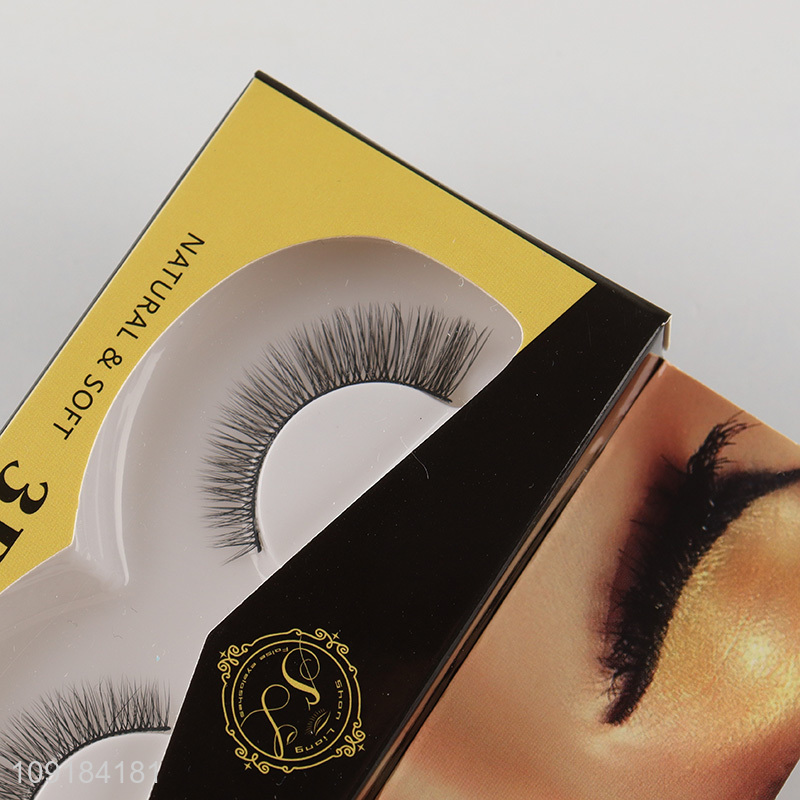 China wholesale natural women makeup 3d false eyelash