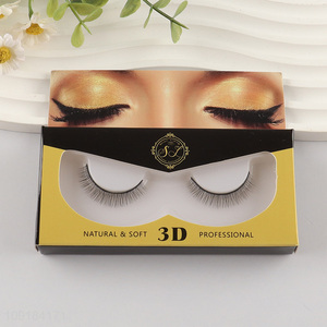 Yiwu market natural soft 3d false eyelash for sale