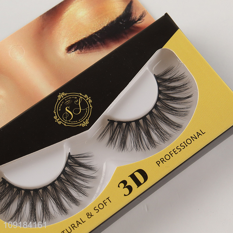 Top selling women natural soft 3d false eyelash wholesale