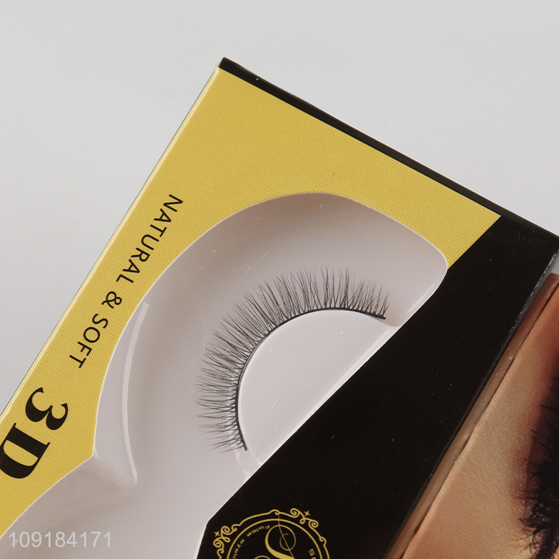 Yiwu market natural soft 3d false eyelash for sale