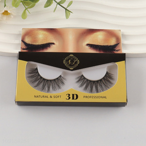 Low price natural soft makeup 3d false eyelash fake eyelash