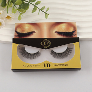 China wholesale natural soft 3d false eyelash fake eyelash for girls