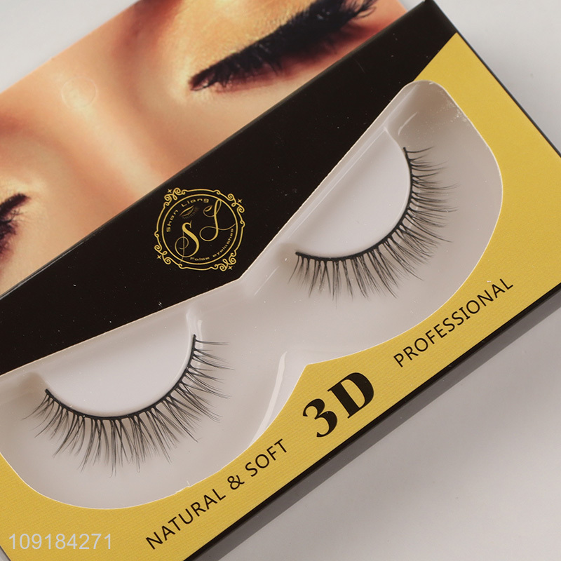 Low price women makeup natural 3d false eyelash fake eyelash