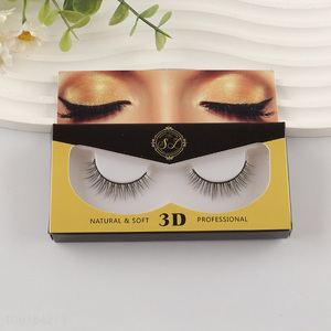 Low price women makeup natural 3d false eyelash fake eyelash