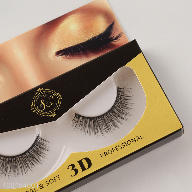 Yiwu market professional 3d false eyelash fake eyelash for women