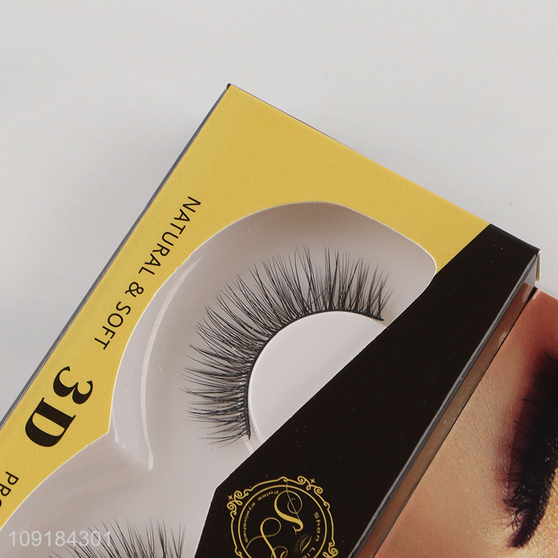 Yiwu market professional 3d false eyelash fake eyelash for women