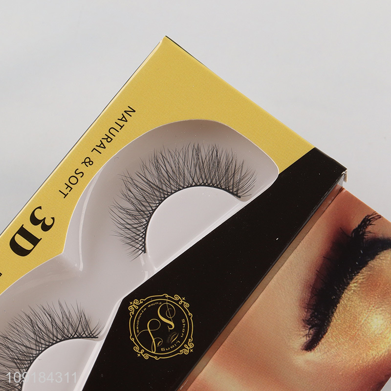 Top sale women makeup 3d false eyelash fake eyelash