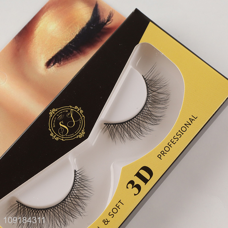 Top sale women makeup 3d false eyelash fake eyelash