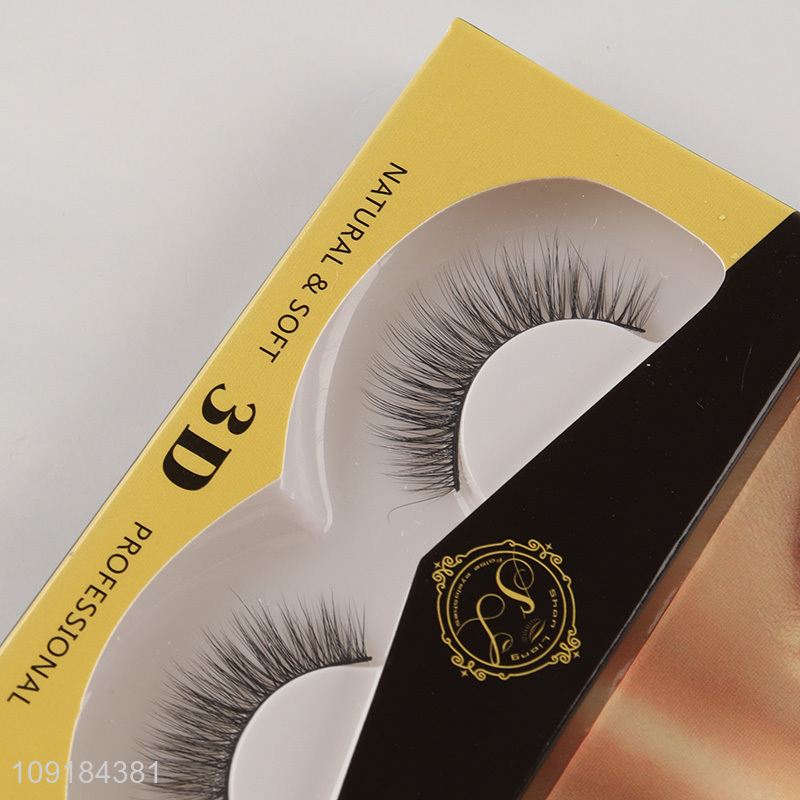Low price fashion natural 3d false eyelash fake eyelash