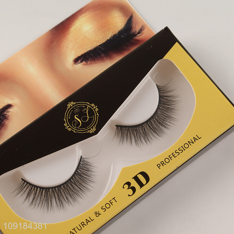 Low price fashion natural 3d false eyelash fake eyelash