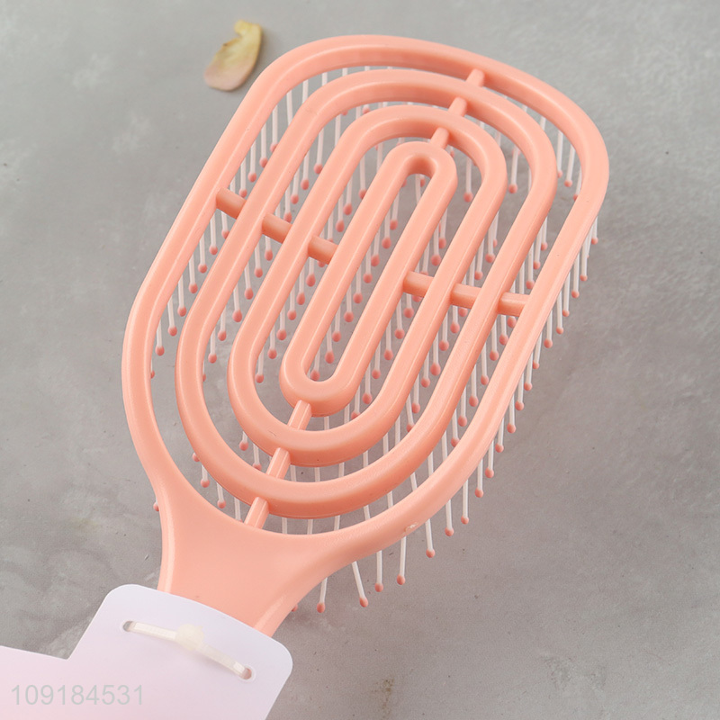 Top selling hollow wide teeth hair comb hair brush wholesale
