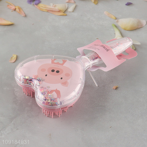 New arrival heart shape massage hair comb hair brush for sale