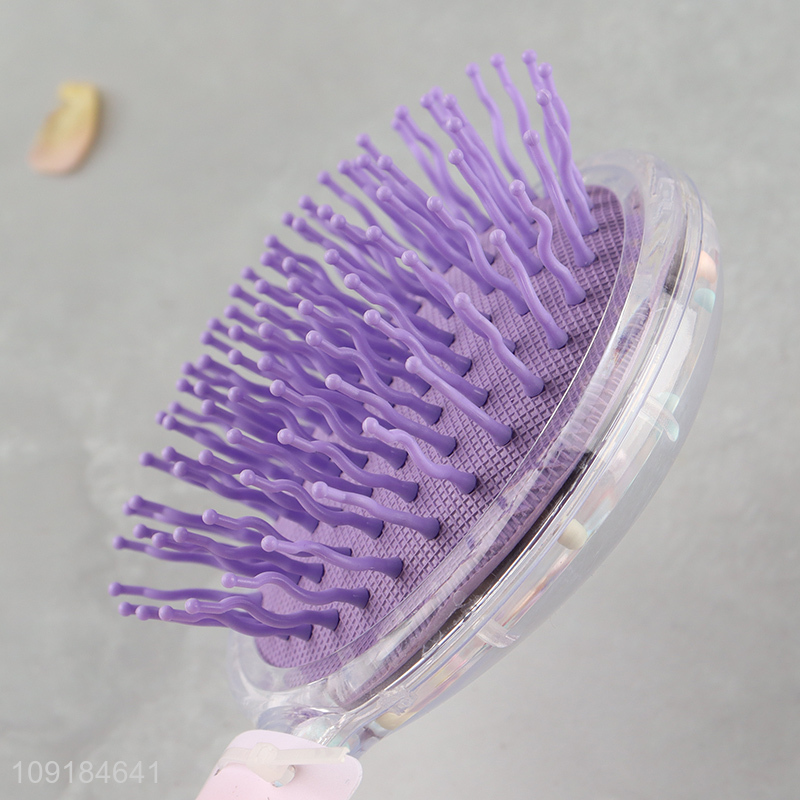 Low price cartoon wide teeth massage hair comb hair brush
