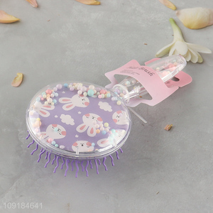 Low price cartoon wide teeth massage hair comb hair brush