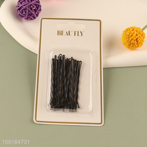 Hot sale black simple girls <em>hairpin</em> hair clips hair accessories