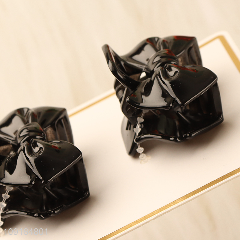 Popular products 2pcs bowknot shape girls hair claw clips