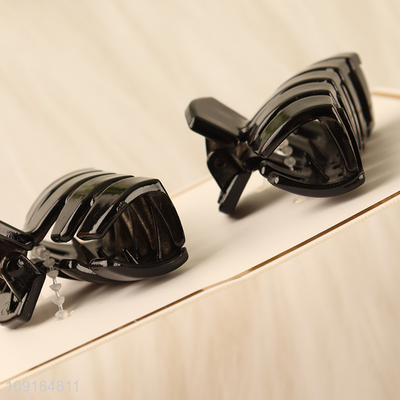 Good selling 2pcs black fashion girls hair claw clips hair accessories