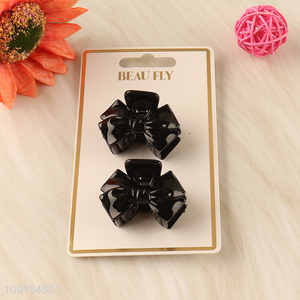 Popular products 2pcs bowknot shape girls hair claw clips