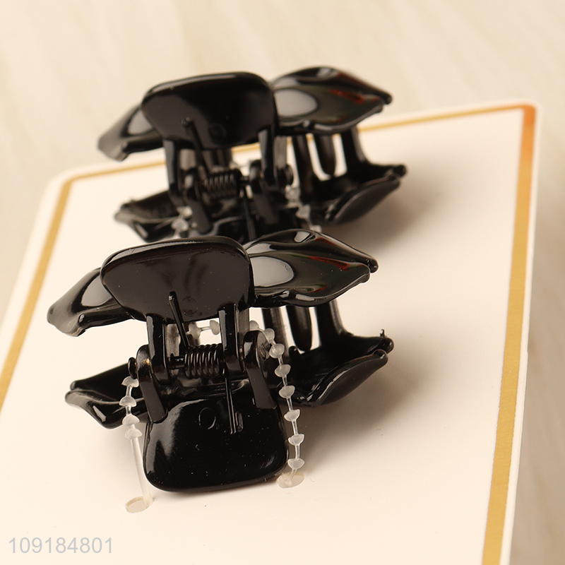 Popular products 2pcs bowknot shape girls hair claw clips