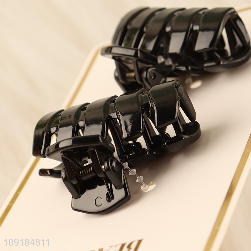 Good selling 2pcs black fashion girls hair claw clips hair accessories