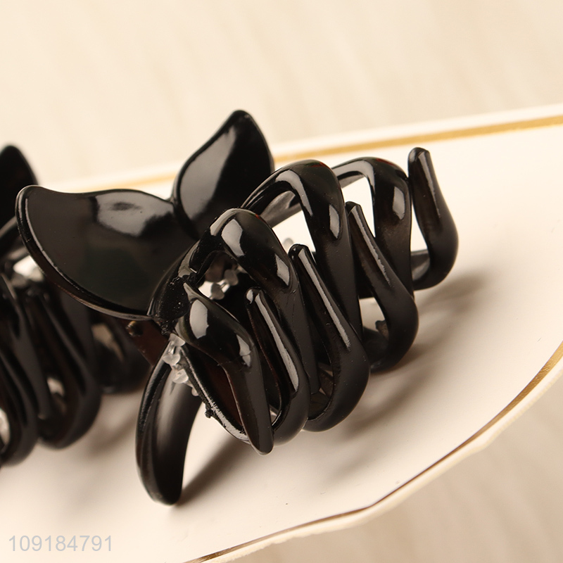 Low price 2pcs black girls hair claw clips hair accessories