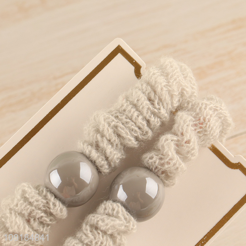 Yiwu market 2pcs elastic hairband hair accessories hair decoration