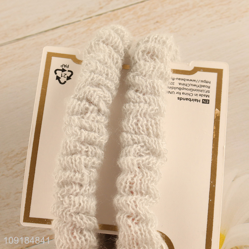 Yiwu market 2pcs elastic hairband hair accessories hair decoration