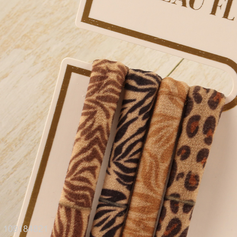 Best selling 4pcs elastic fashion girls hairband hair accessories set