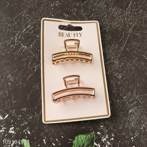 Online wholesale 2pcs rectangle alloy hair claw clips hair decoration