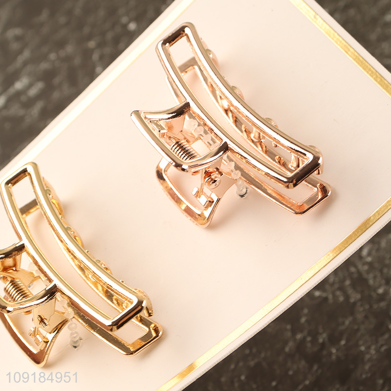 Online wholesale 2pcs rectangle alloy hair claw clips hair decoration