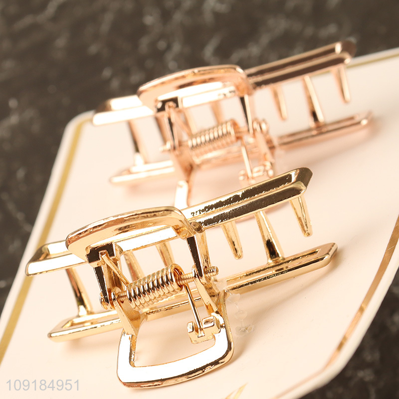 Online wholesale 2pcs rectangle alloy hair claw clips hair decoration