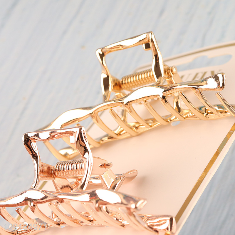 Popular products 2pcs fashion alloy hair claw clips hair decoration for girls